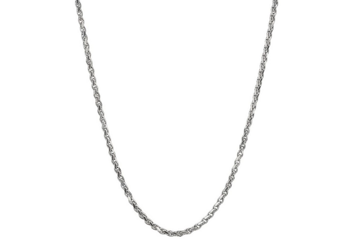 KARMA Kette ohne Anhänger Halskette Silber Herren Edelstahl 60 cm (wasserfest hypoallergen Edelstahlkette, modern Geschenk für Ihn), Herrenschmuck Männer Herrenhalskette von KARMA