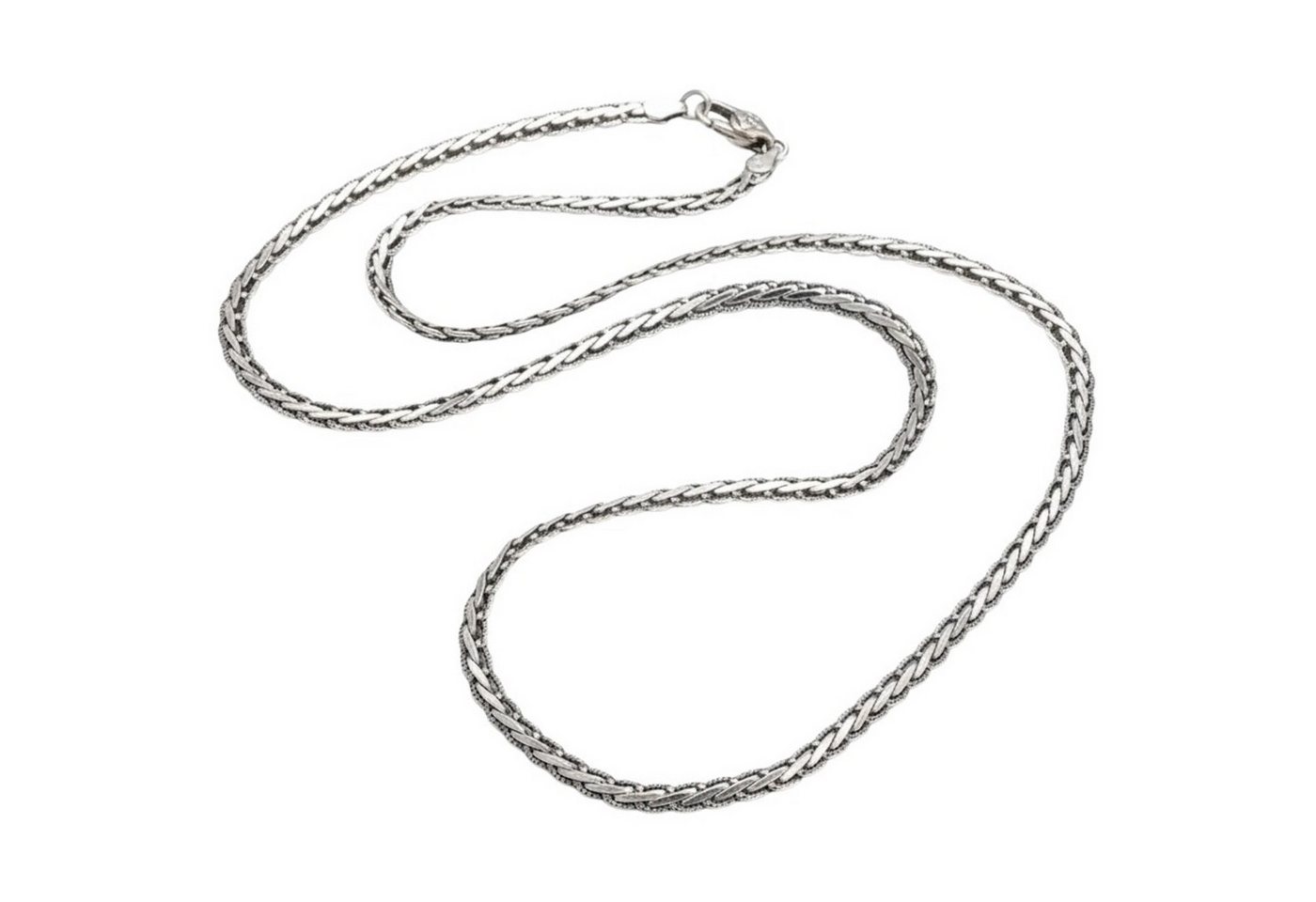 KARMA Kette ohne Anhänger Halskette Silber Herren Edelstahl 60 cm Herrenschmuck (Edelstahlkette Byzantinerkette, Geschenk für Ihn wasserfest hypoallergen), Männer Herrenhalskette modern von KARMA