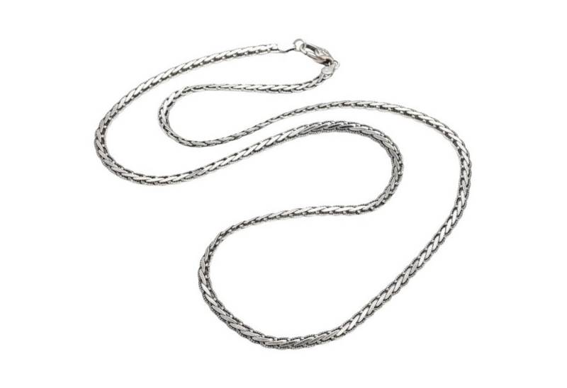 KARMA Kette ohne Anhänger Halskette Silber Herren Edelstahl 60 cm Herrenschmuck (Edelstahlkette Byzantinerkette, Geschenk für Ihn wasserfest hypoallergen), Männer Herrenhalskette modern von KARMA