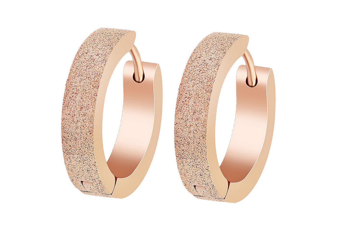 KARMA Klappcreolen Creolen Rosegold 1,8 cm Ohrringe Damen Ohrschmuck (Kreolen, 2-tlg., 1 Paar), Damenohrringe Ohrschmuck Ohrhänger von KARMA