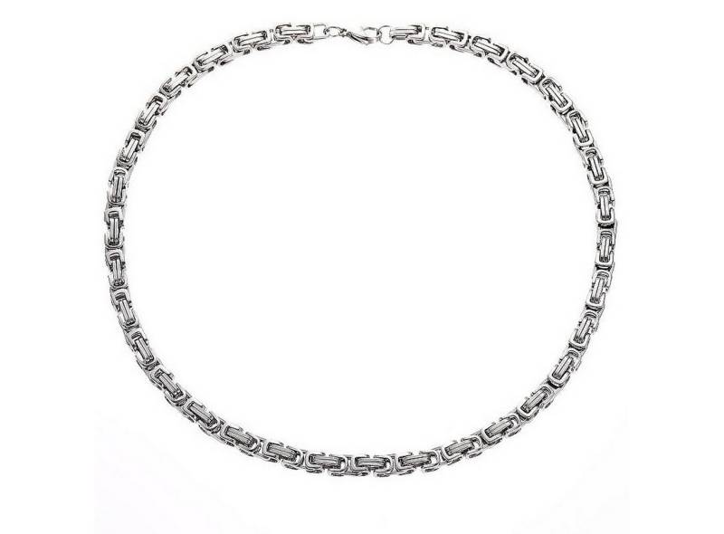 KARMA Königskette aus robustem Edelstahl, PVD-beschichtet für lange Haltbarkeit (Herrenschmuck Männerschmuck Hypoallergen wasserfest, Perfekt als Geschenk Lieferung im Schmuckbeutel), Breite 0,6 cm Karabinerverschluss Halskette Herren silber von KARMA