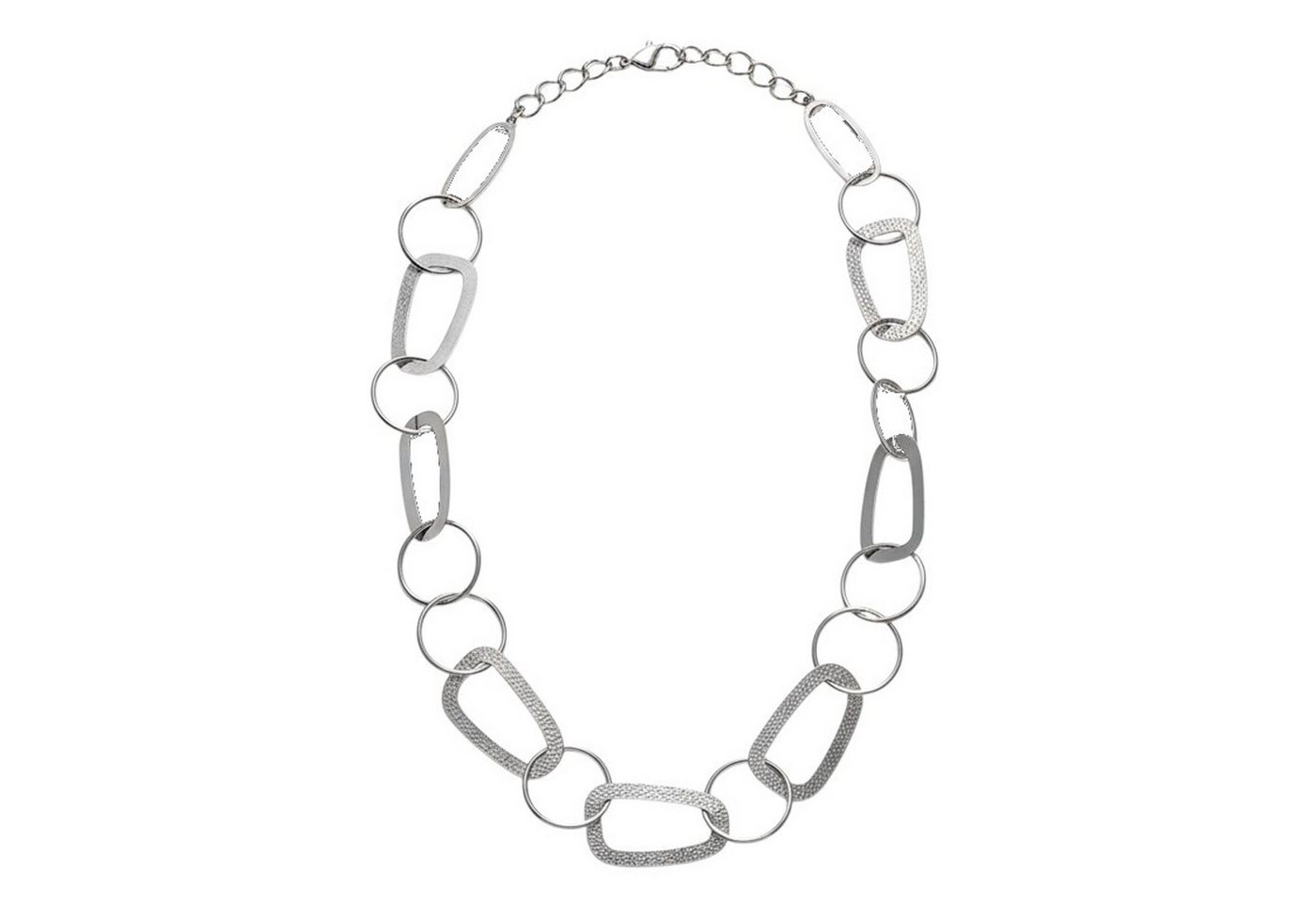 KARMA Lange Kette Pulloverkette Gold Schwarz od. Silber (Geschenk für Frauen Gliederkette, Damenhalskette modern), Damen 68 cm Kette Halskette von KARMA