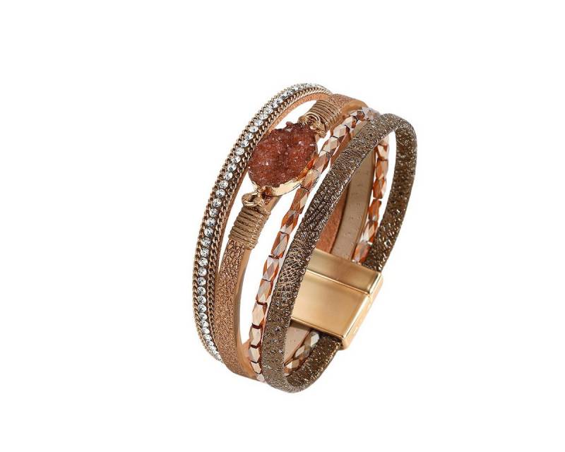 KARMA Lederarmband Damenarmband Wickelarmband Damen Magnetverschluss (Geschenk für Sie, Accessoires), Damenarmband Armschmuck Armbandset von KARMA