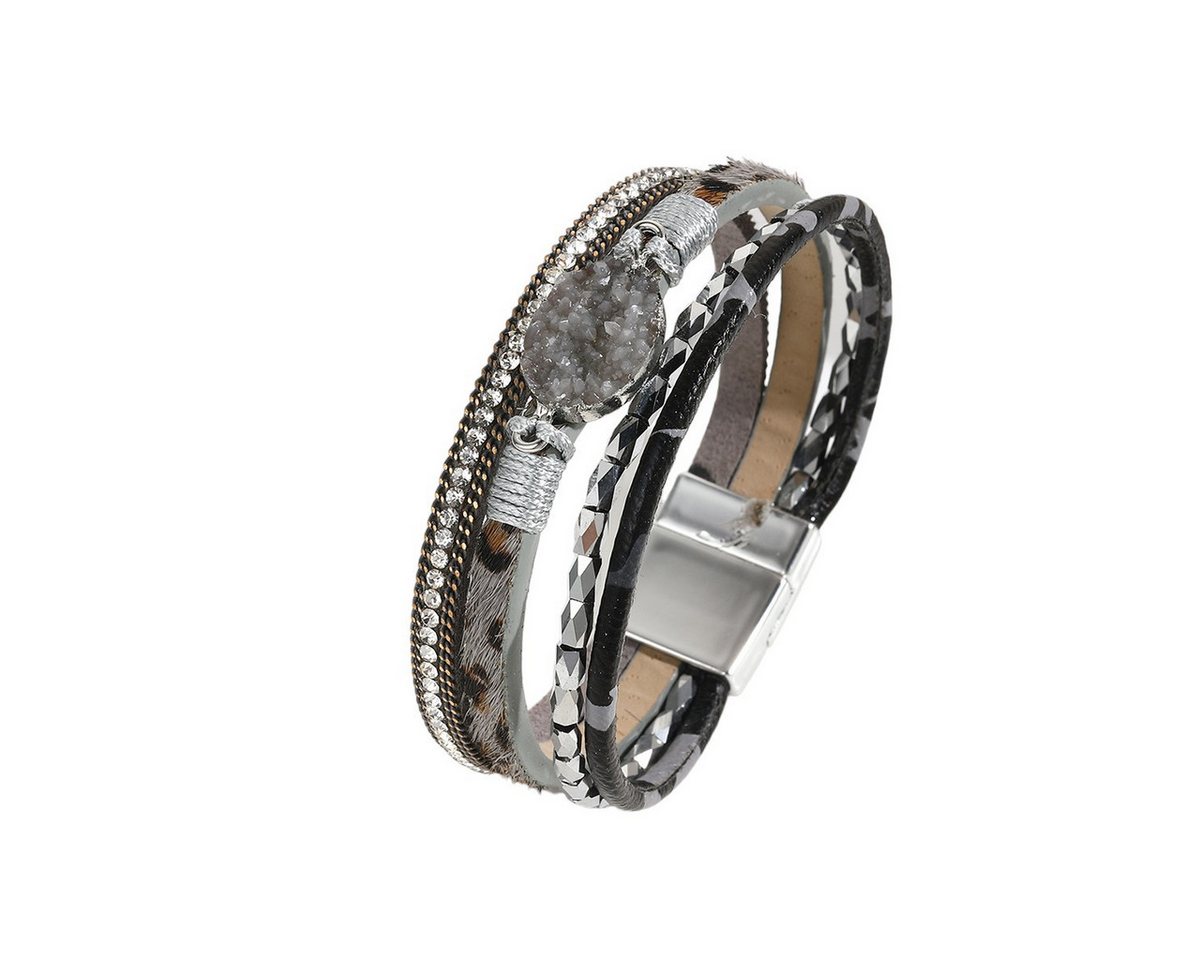 KARMA Lederarmband Damenarmband Wickelarmband Damen Magnetverschluss (Geschenk für Sie, Accessoires), Damenarmband Armschmuck Armbandset von KARMA