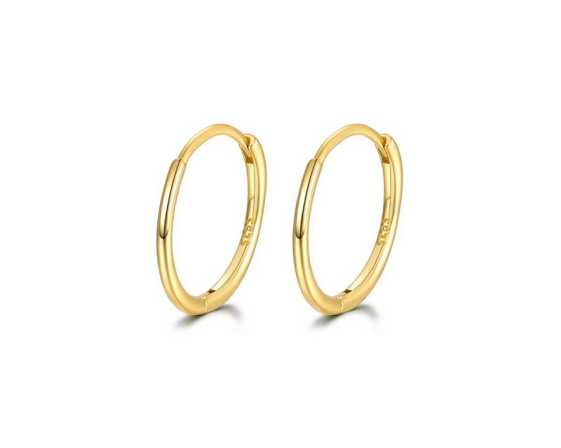 KARMA Ohrring-Set Damenohrringe Gold 7 mm Silber 925 Ohrringe Damen (Damenschmuck), Silberohrringe goldfarben modern Creolen von KARMA