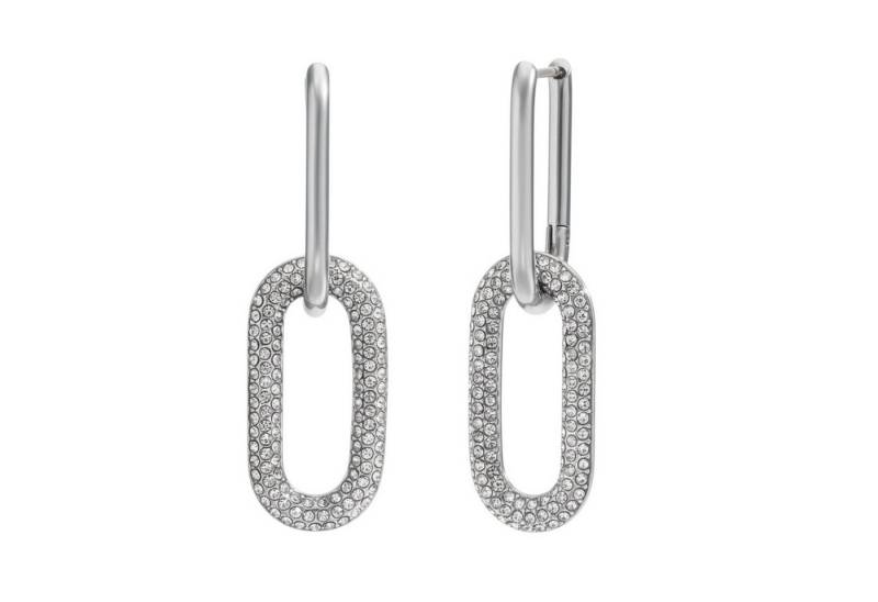 KARMA Ohrring-Set Glamouröse Statement-Ohrringe aus Edelstahl (Geschenk für Sie, Creolen Damenschmuck), Mit Zirkonia besetzte Link-Ohrringe in Gold oder Silber von KARMA