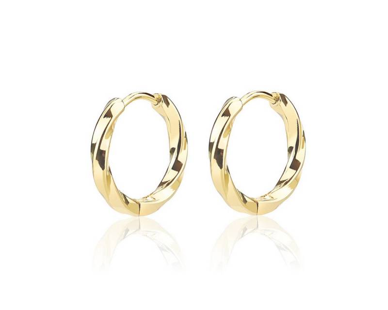 KARMA Paar Creolen Creolen Edelstahl Silber oder Gold Damencreolen Damenohrringe (Creolenset Damenschmuck Geschenk für Damen), vergoldet versilbert Damenohrringe von KARMA