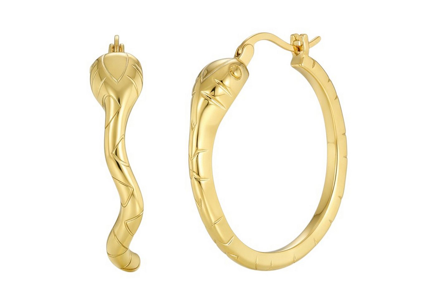 KARMA Paar Creolen Silber925 Gold Ohrringe 2,8 cm Damenohrringe (Damencreolen modern, Kreolen Damenschmuck), vergoldet rhodiniert Ohrschmuck von KARMA