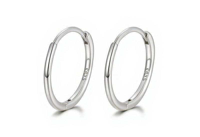 KARMA Paar Creolen Silber925 Silber oder Gold Ohrringe 10 od 15 mm Durchmesser (Geschenk für Sie, Damenschmuck Damencreolen), Damenohrringe Ohrschmuck Kreolen von KARMA