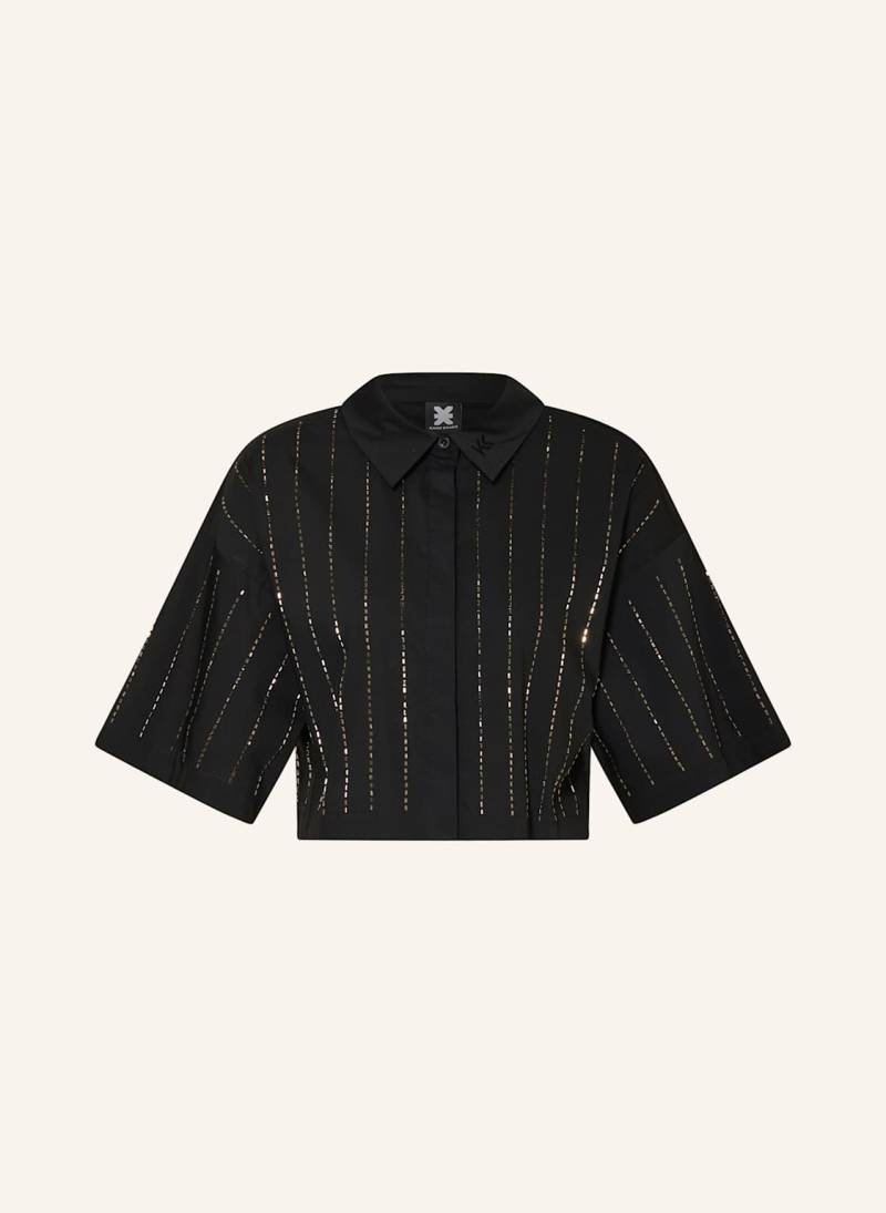 Karo Kauer Cropped-Hemdbluse schwarz Karo Kauer Cropped-Hemdbluse schwarz von KARO KAUER