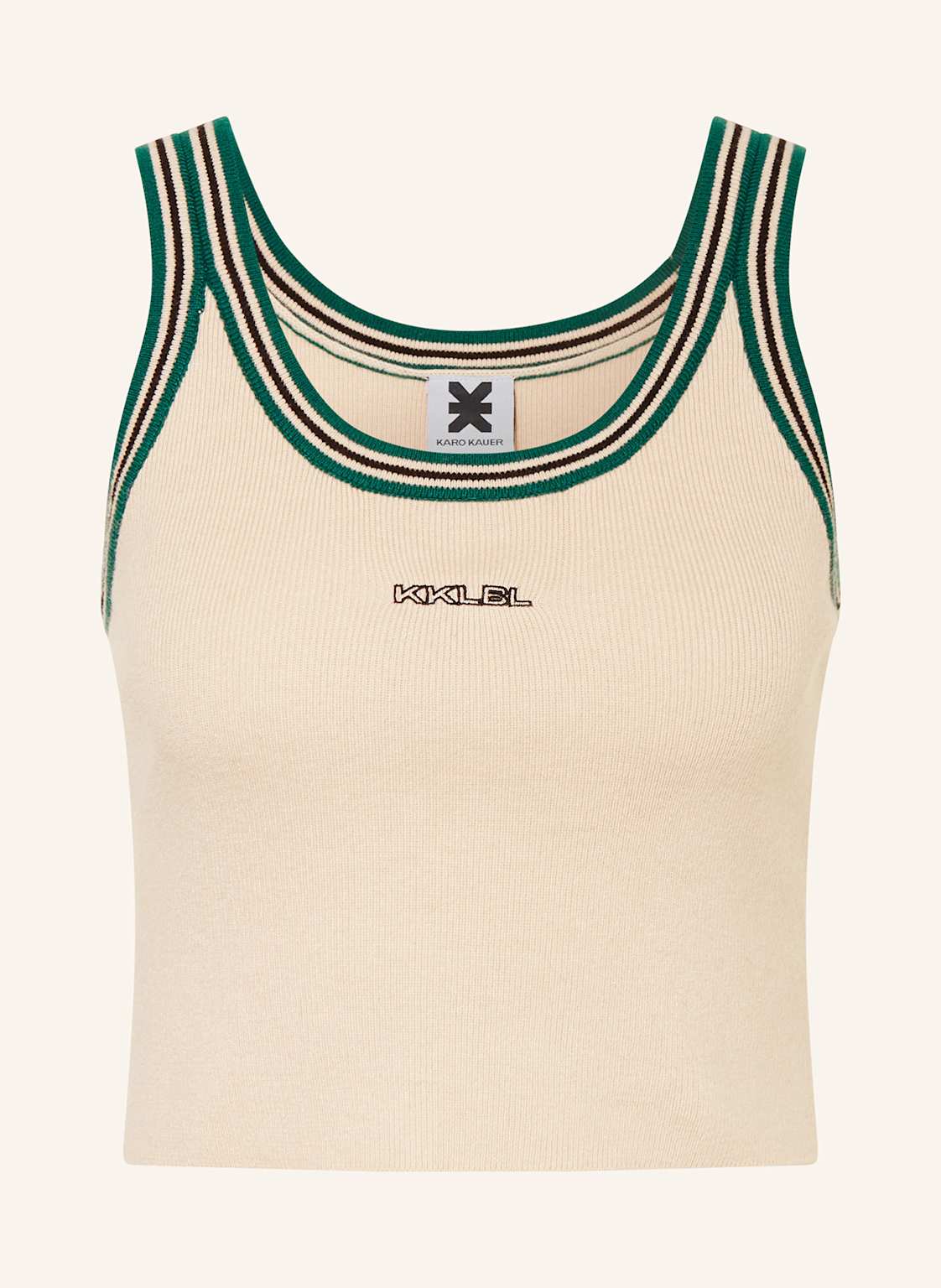 Karo Kauer Cropped-Stricktop beige Karo Kauer Cropped-Stricktop beige von KARO KAUER