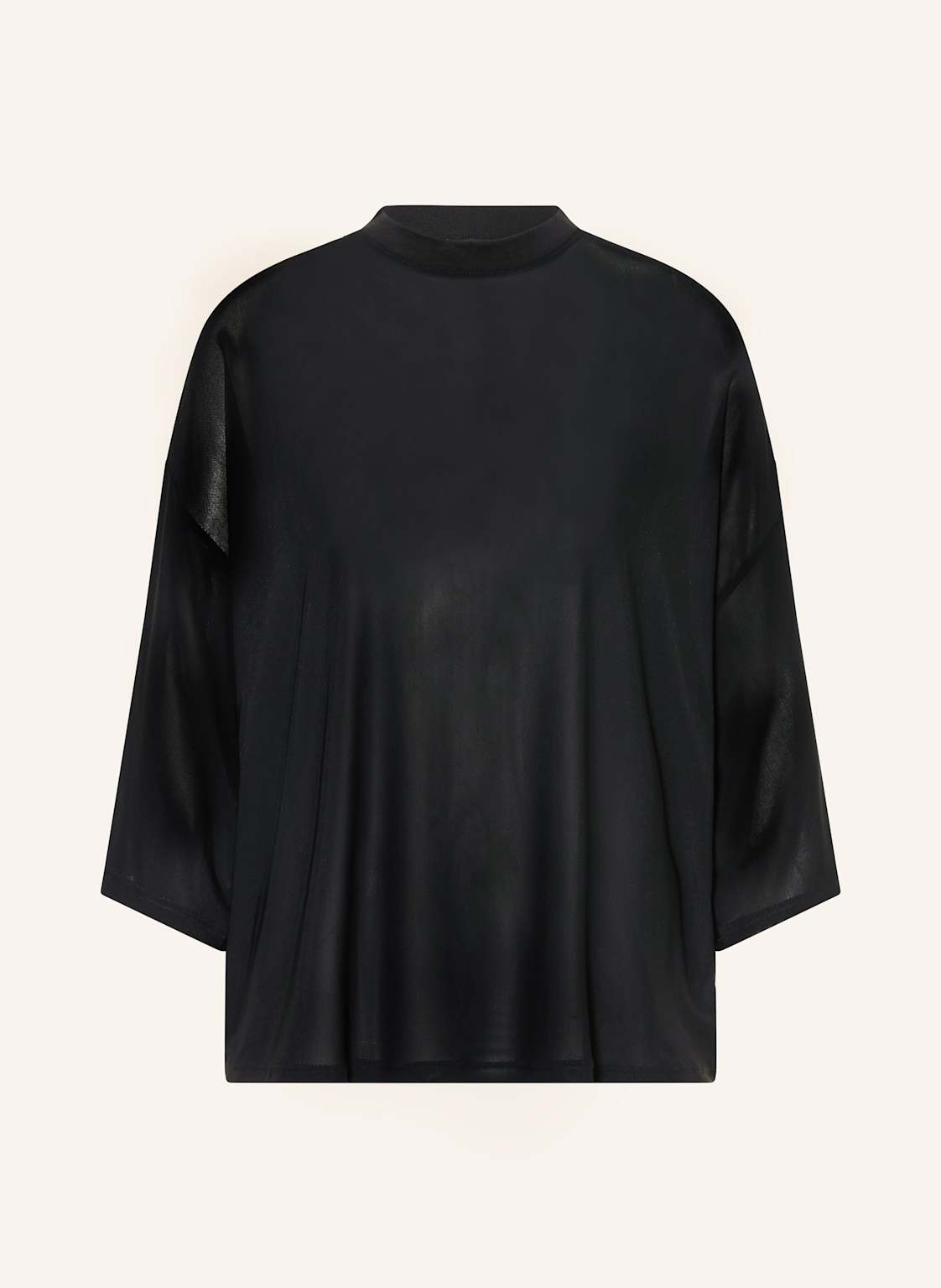 Karo Kauer Oversized-Shirt Aus Mesh Mit 3/4-Arm schwarz von KARO KAUER