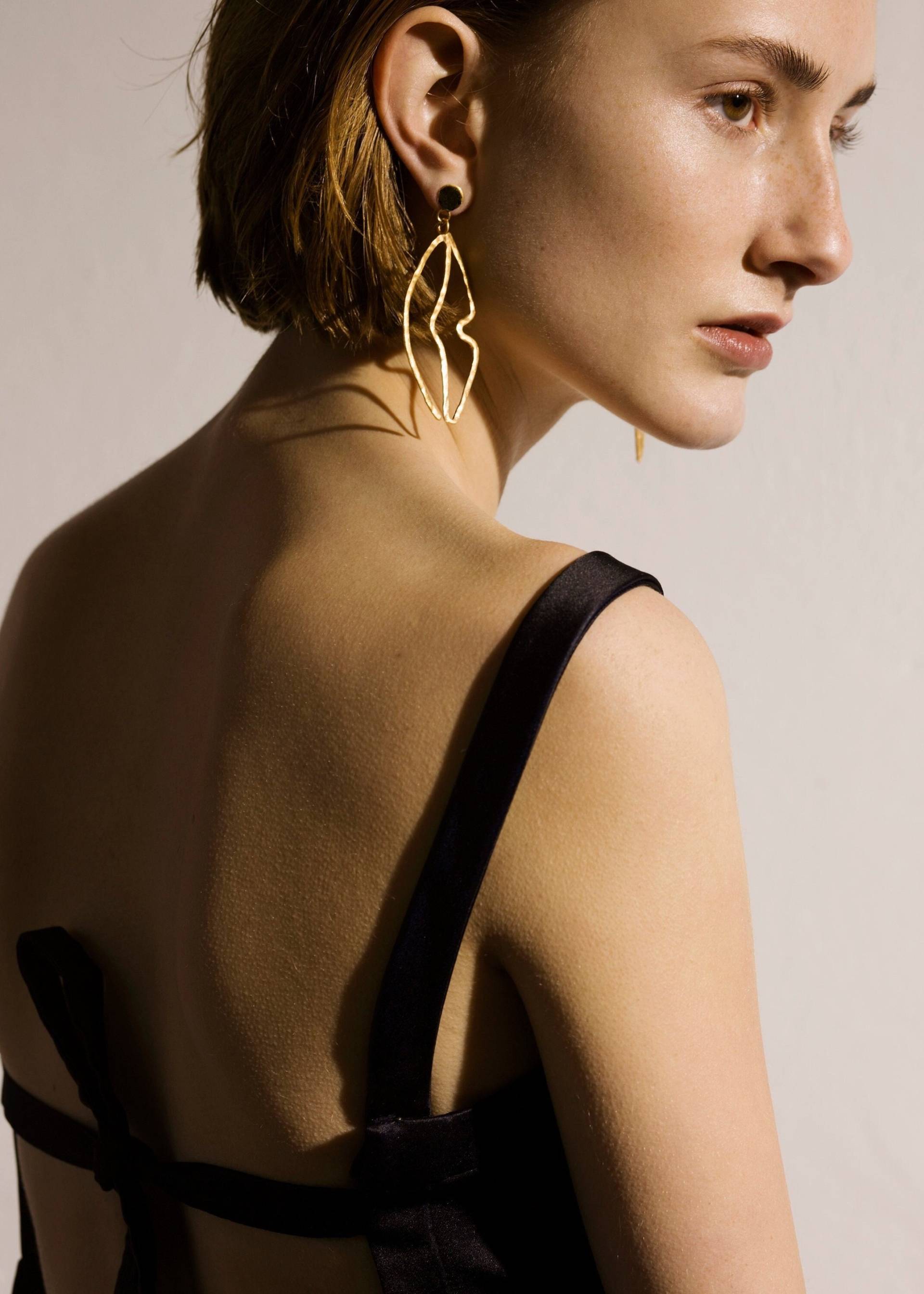 Statement Earrings Big Mouth 925 Gold-Plated Sterling Silver, Handmade in Germany Statement Earrings Big Mouth 925 Gold-Plated Sterling Silver, Handmade in Germany von KARTHstudio