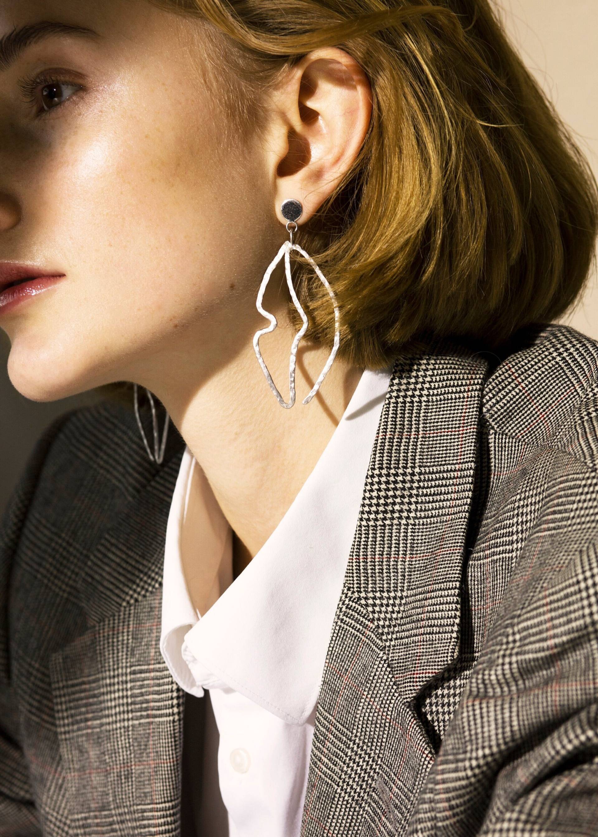 Statement Earrings Big Mouth 925 Sterling Silver, Handmade in Germany Statement Earrings Big Mouth 925 Sterling Silver, Handmade in Germany von KARTHstudio