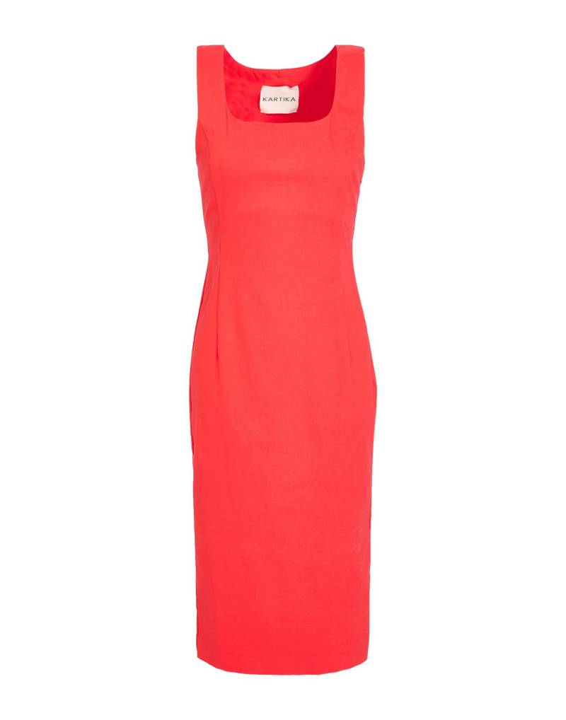 KARTIKA Midi-kleid Damen Tomatenrot von KARTIKA