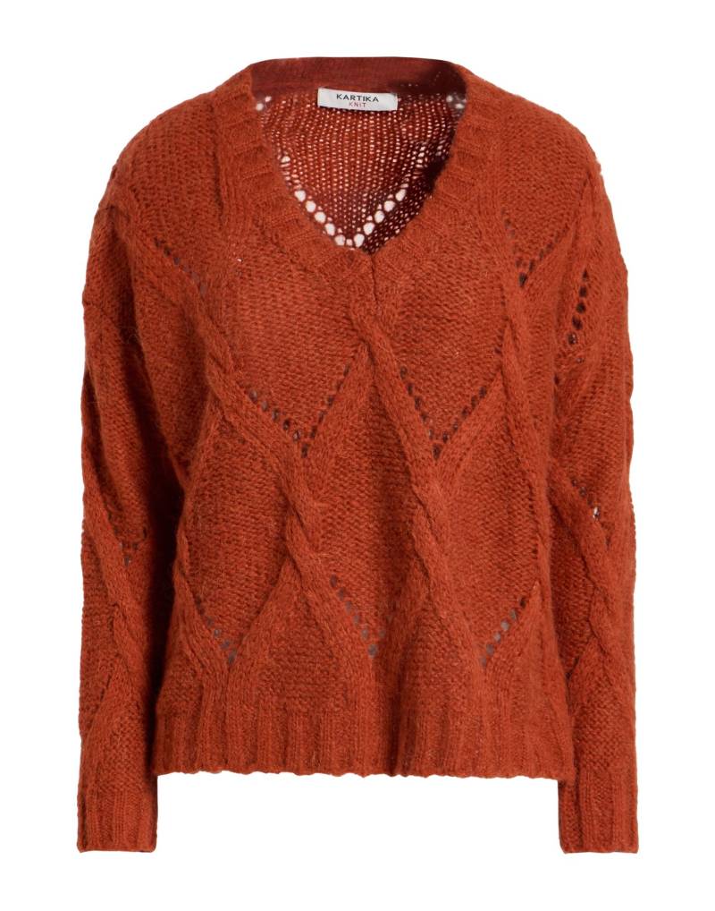 KARTIKA Pullover Damen Rostrot von KARTIKA