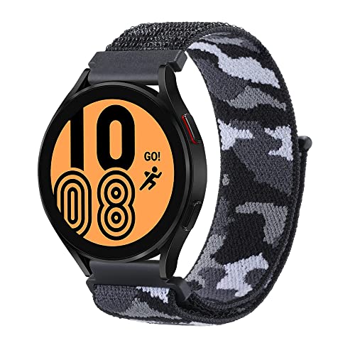 KARYOU Armband mit Samsung Galaxy Watch 4 Classic Armband 42MM/46MM Nylon Sportarmband Ersatzarmband Solo Loop Sport Armband für Samsung Watch 4 Classic 42MM/46MM (C,watch 4 classic) von KARYOU