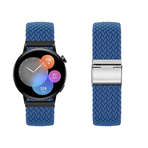 KARYOU Nylon Armband für Huawei Watch GT3 42mm Armband Solo Loop Armband mit Huawei Watch GT3 42mm Ersatzarmband Geflochtenes Nylon Elastisches Armbänder für Huawei Watch GT3 42mm (P,GT3 42mm) von KARYOU