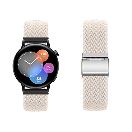 KARYOU Nylon Armband für Huawei Watch GT3 42mm Armband Solo Loop Armband mit Huawei Watch GT3 42mm Ersatzarmband Geflochtenes Nylon Elastisches Armbänder für Huawei Watch GT3 42mm (AS,GT3 42mm) von KARYOU