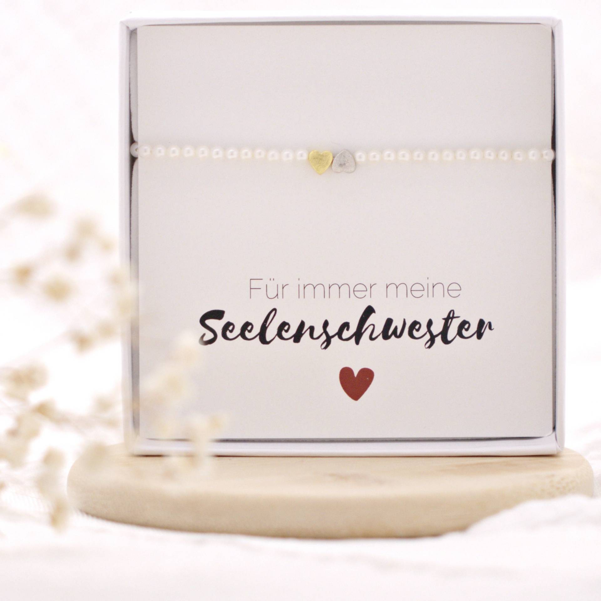 Armband Seelenschwester Aus Echten Zuchtperlen Qualität Aaa, Geschenk Schwester, Beste Freundin von KARYSMADeutschland