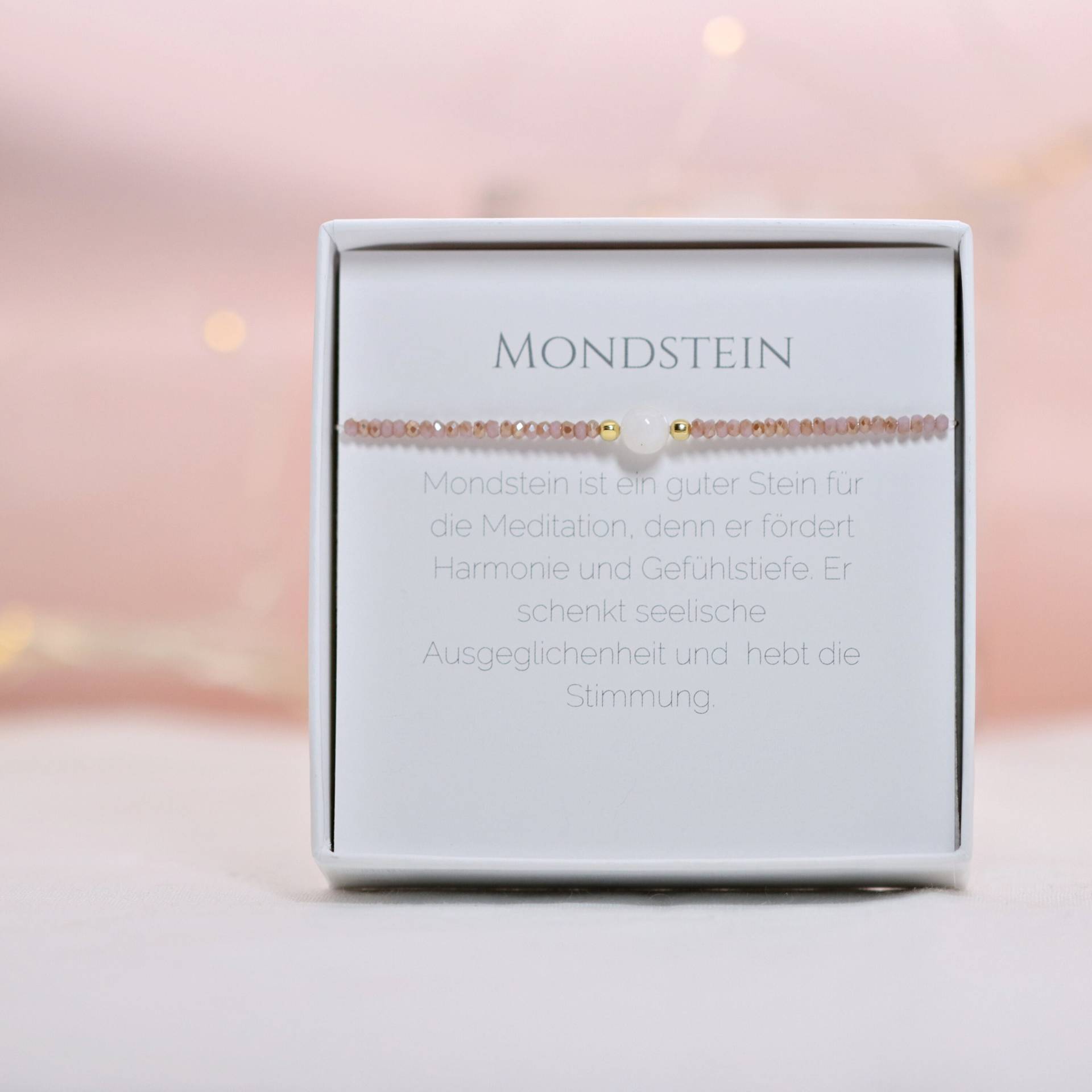 Filigranes Armband Aus Glaskristall Mit Mondstein, Silber, Gold Oder Rosègold Plattiert, Geschenk Zu Weihnachten von KARYSMADeutschland