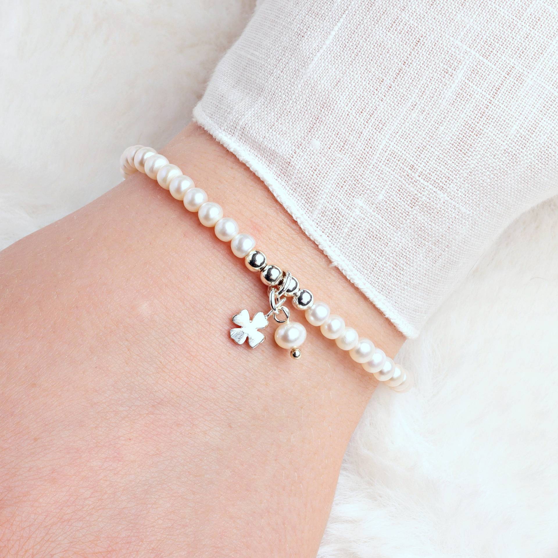 Glücks-Armband Aus Echten Perlen, Glücksbringer-Geschenk von KARYSMADeutschland