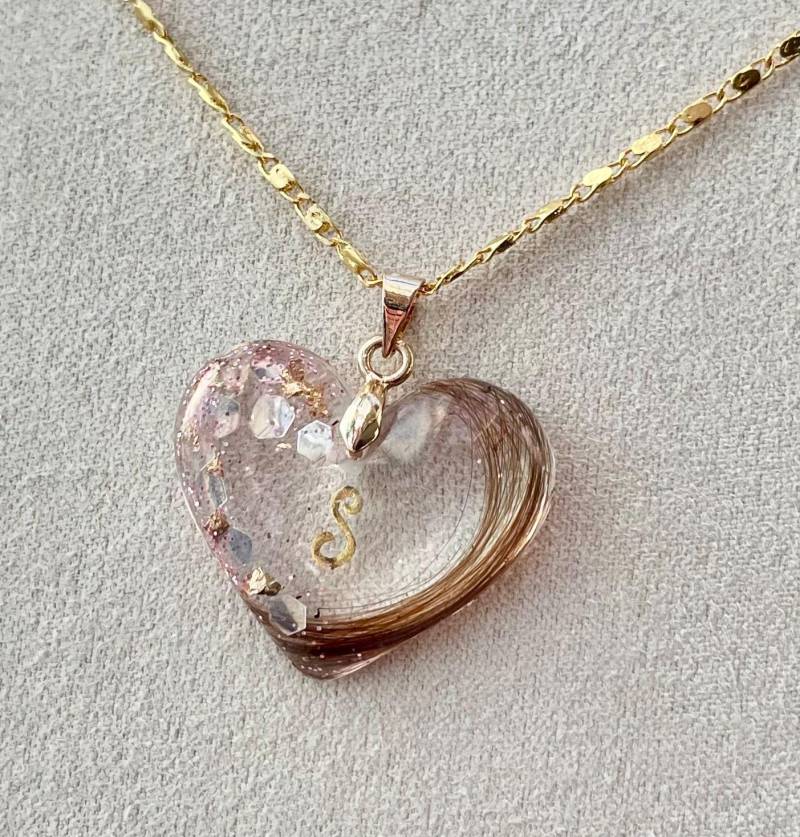 Handgefertigte Kette, Herz Personalisierte Mit Haar, Fell, Zahn, Tierfellerinnerung, Erinnerungsschmuck Trauerschmuck Handgefertigte Kette, Herz Personalisierte Mit Haar, Fell, Zahn, Tierfellerinnerung, Erinnerungsschmuck Trauerschmuck von KASANUmemoryinresin