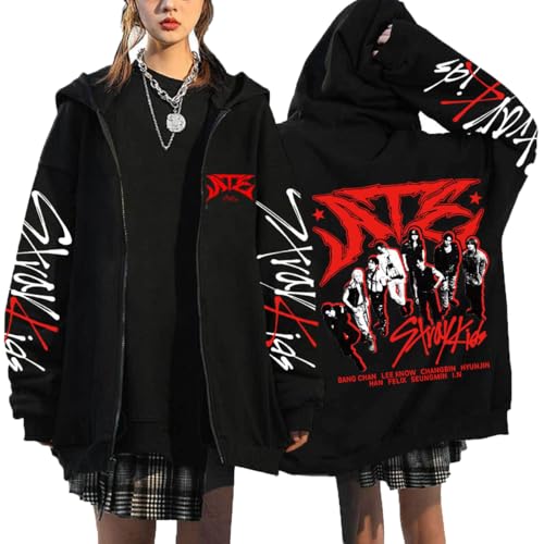 KASENFASHION Kapuzenjacke Stray Kids ATE Y2K E-Girl Zip Hoodie Casual Streetwear Sweater Long Sleeve Top Harajuku Jacke Sweatshirt Neutral Hooded Zip Sweatshirt KASENFASHION Kapuzenjacke Stray Kids ATE Y2K E-Girl Zip Hoodie Casual Streetwear Sweater Long Sleeve Top Harajuku Jacke Sweatshirt Neutral Hooded Zip Sweatshirt von KASENFASHION