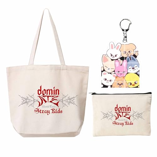 KASENFASHION Kpop Stray Kids Merchandise Set – Skzoo Geschenk mit Tasche, Anhänger & Kosmetiktasche für echte Stray Kids Fans KASENFASHION Kpop Stray Kids Merchandise Set – Skzoo Geschenk mit Tasche, Anhänger & Kosmetiktasche für echte Stray Kids Fans von KASENFASHION