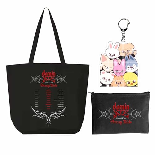 KASENFASHION Kpop Stray-K Merchandise Set – Skzoo Geschenk mit Tasche, Anhänger & Kosmetiktasche für echte Stray-K Fans von KASENFASHION