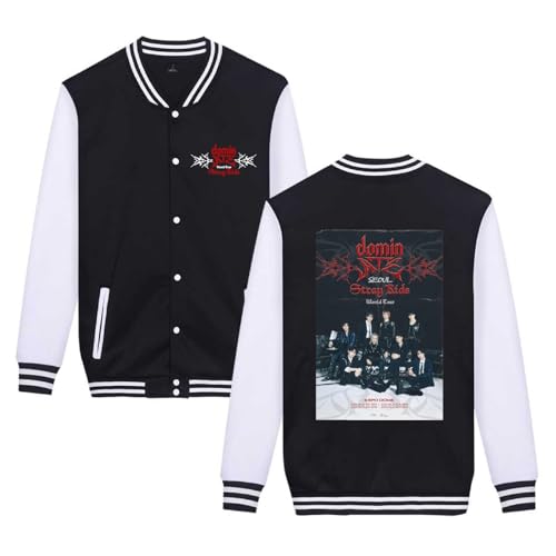 KASENFASHION SKZOO Varsity Jacke Unisex – Stray-K College Baseball Sweatjacke KPOP Streetwear für Jungen Mädchen Fans von KASENFASHION
