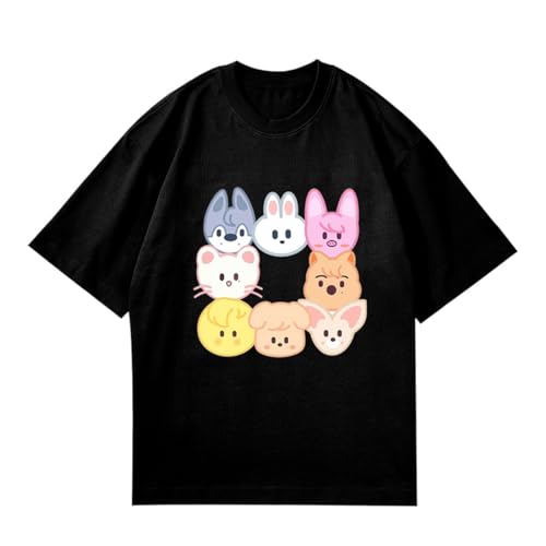 KASENFASHION Stray-K Fanshirt Unisex – Lustiges K-Pop Cartoon T-Shirt für Männer und Frauen, Bequem und Stylisch von KASENFASHION