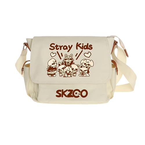 KASENFASHION Stray-K KPOP Umhängetasche – Stylische Schultertasche für Teenager & Fans, Leichte Tasche mit Fan-Print von KASENFASHION
