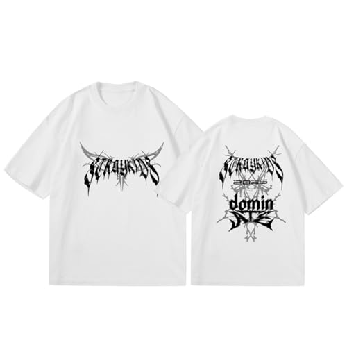 KASENFASHION Trendiges Harajuku T-Shirt Dominate – K-Pop Mode für Fans, Unisex Kurzarmshirt mit auffälligem Print von KASENFASHION