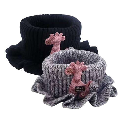 KASESSS 2 Stück Loop Schal Kinder, Schlauchschal Kinder Niedliche, Halstuch Kinder Schöner, Kinderschal, Schal Kinder Jungen Winddicht Warm Multifunktionstuch, Kinder Schal für Frühling Herbst Winter von KASESSS