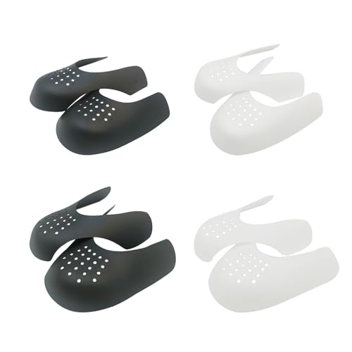 KASESSS 4 Paar Knickschutz Schuhe, 2 Größe, Knickschutz Air Force 1, Universal Shoes Crease Protector Air Force 1 mit Atmungsaktiven Löchern Anti Falten Schuhe Schutz für Herren Damen Sneaker Shields von KASESSS