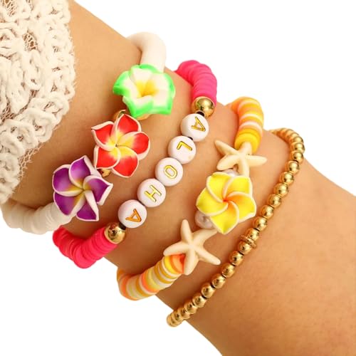 Bequemes Und Robustes Seesternarmband Mit Plumeria Design Stylish Armband Für Alltägliche Kleidung Und Geschenk Geben Seesternarmband von KASFDBMO