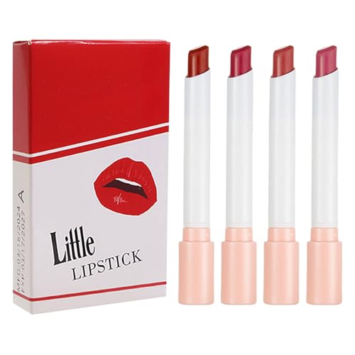 Elegantes 4-teiliges Mattes Lippenstift Set Für Frauen Und Mädchen Party Make Up Langanhaltender Feuchtigkeitsspendender Hochpigmentierter Lippenstift von KASFDBMO