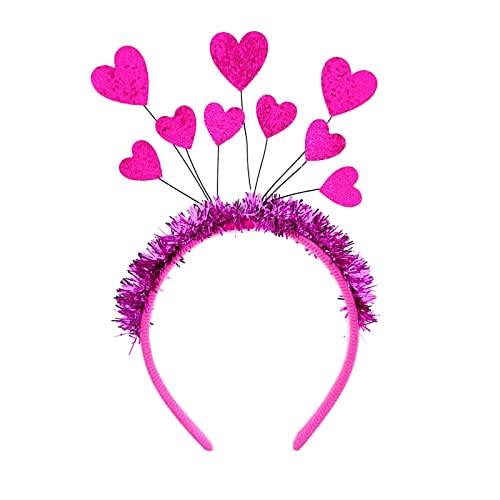 Haarreif mit Rosenlametta-Herz, schöne Haarreife, Frühlingsaufführungen, Kopfschmuck, Festival-Geschenke für Paare, Herz-Stirnband für Mädchen, Valentinstag, Herz-Stirnband, Tag von KASFDBMO