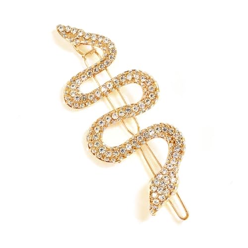 Haarspange in Schlangenform, stilvolles Haar-Accessoire mit Strass-Details, Haarspangen für stilvolle Looks von KASFDBMO