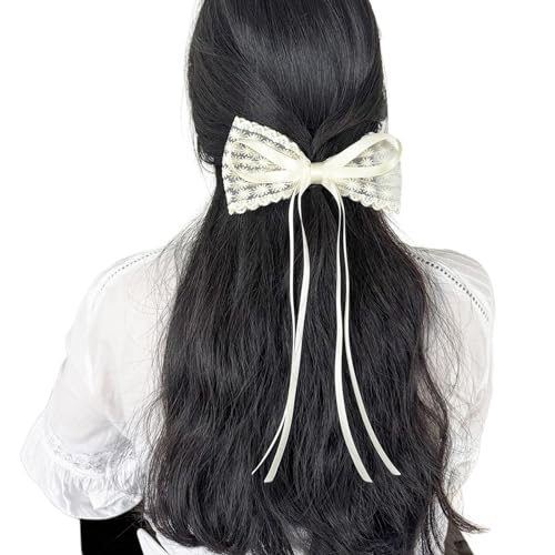 Haarspange mit Schleife, Haarnadel mit langem Schwanz, niedlicher Kopfschmuck, geeignet für verschiedene Haartypen, Haarschmuck von KASFDBMO