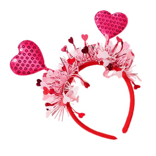 Herzförmiges Stirnband Für Damen Und Mädchen Haarband Für Bankett Haarband Glitzer Lametta Dekor Haarband Für Valentinstag Stirnband Lametta Stirnband Weihnachts Lametta Stirnband Mädchen von KASFDBMO