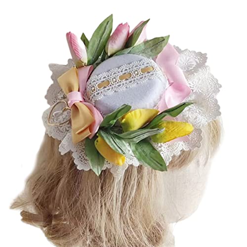 Hübsche Zylinder-Haarspange für Mädchen, Frühlings-Haarspangen für Jugendliche und Erwachsene, bunte Pferdeschwanz-Haarnadel, Blumen-Haarnadel, Blumen-Haarnadel für Damen, Blumen-Haarnadeln für von KASFDBMO