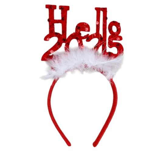 KASFDBMO 2025 Gefiedertes Stirnband Weihnachten Kopfbedeckung Neujahr Party Foto Requisiten Gefiederte Party Kopfbedeckung Cosplay Zubehör von KASFDBMO