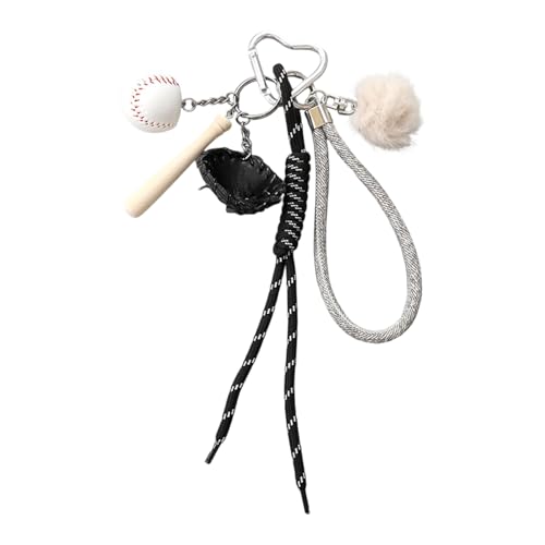 KASFDBMO Baseball Geflochtener Schlüsselbeutel Zauberbausback Handtasche Accessoires Rucksack Anhänger Charm Car Schlüsselbund Hanging Ornamente Anhänger Charme von KASFDBMO