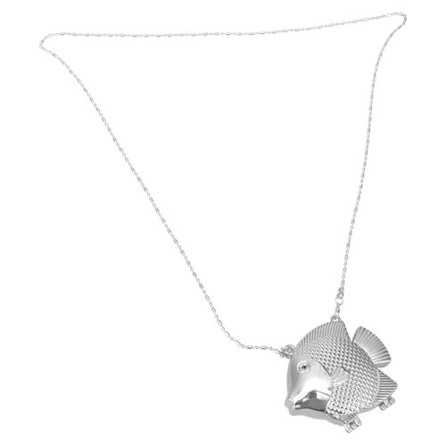 KASFDBMO Crossbody-Tasche für Damen, Mini-Clutches, modische Handtasche, Umhängetasche, Fischform, Umhängetasche, Abendtasche, modische Handtasche, silber, One Size von KASFDBMO