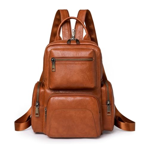 KASFDBMO Damen-Rucksack, praktische PU-Brusttasche, kleine Umhängetasche, lässiger Tagesrucksack für Reisen und den täglichen Bedarf, siehe abbildung von KASFDBMO