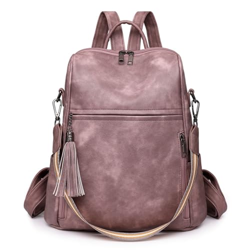 KASFDBMO Damen-Rucksack mit großem Fassungsvermögen, Stadt-Rucksack, PU-Rucksack, Schultertasche, Schulrucksack, Crossbody-Tasche, siehe abbildung von KASFDBMO