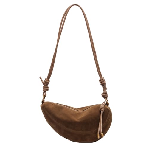 KASFDBMO Damen-Umhängetasche, Retro-Stil, trendige Knödel, große Kapazität, Schultertasche, PU-Leder, Kuriertasche, große Kapazität, Crossbody, lässig, Pendeln für Reisen, braun, One Size KASFDBMO Damen-Umhängetasche, Retro-Stil, trendige Knödel, große Kapazität, Schultertasche, PU-Leder, Kuriertasche, große Kapazität, Crossbody, lässig, Pendeln für Reisen, braun, One Size von KASFDBMO