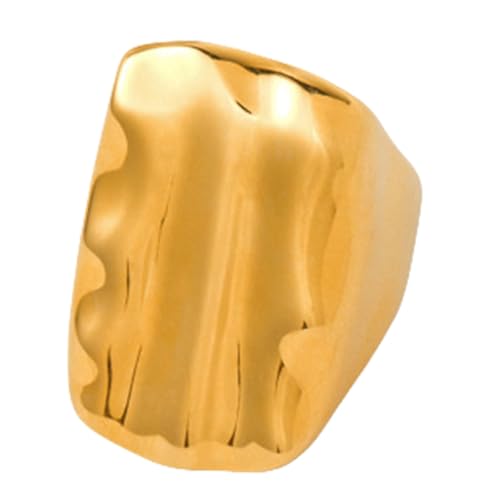 KASFDBMO Elegante Übergroße Ringe Handwerk Von Robusten Edelstahl Und Kristallen Die Für Jeden Anlass Stilvolle Outfits Geeignet Sind von KASFDBMO